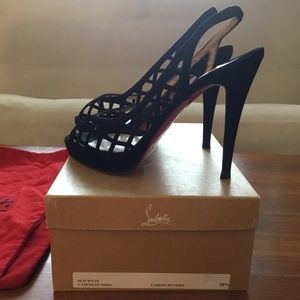Christian Louboutin Black Slingback 8.5